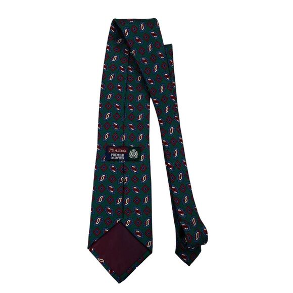 Mens Vintage Jos A Banks Premier Collection Silk Tie - Picture 5 of 7